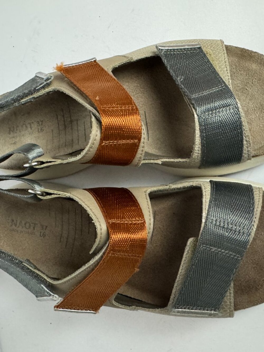 NAOT Odyssey Beige Lizard Combo Size 7 - Picture 5 of 9